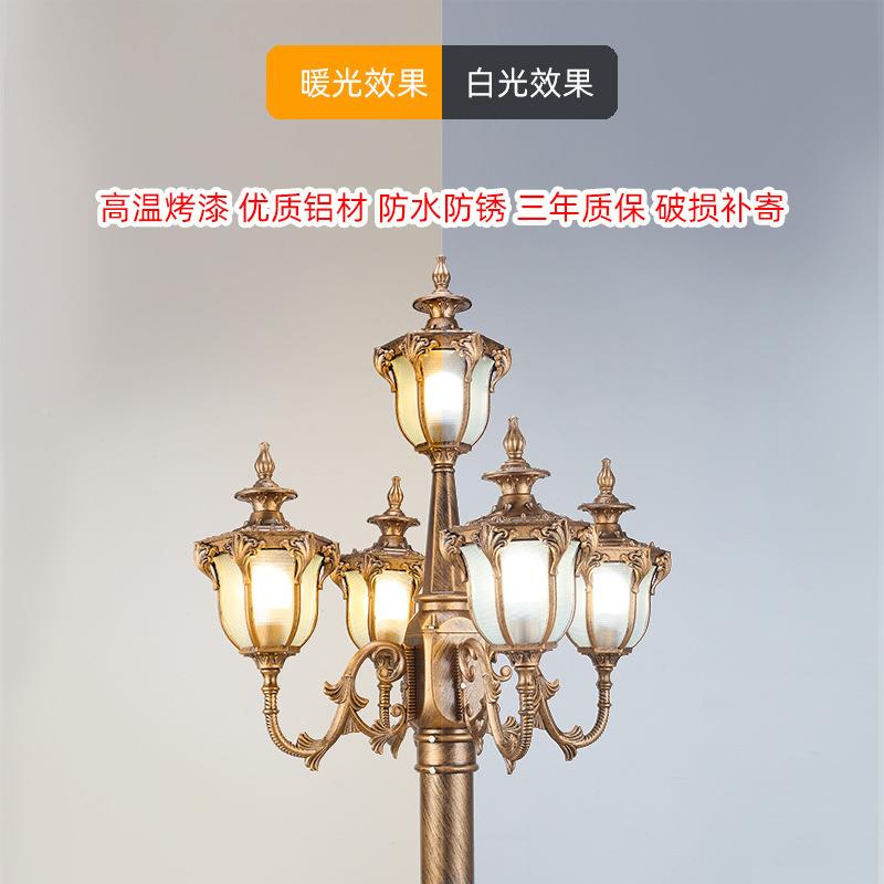 户外小区园别墅家用220灯v超亮防水庭院子高XHJ-TYC2杆3米欧花式