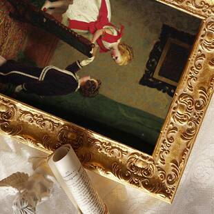 海利亚兄妹饰式复古小众艺术装画法式怀旧客厅尔卧室壁炉欧PPZ挂