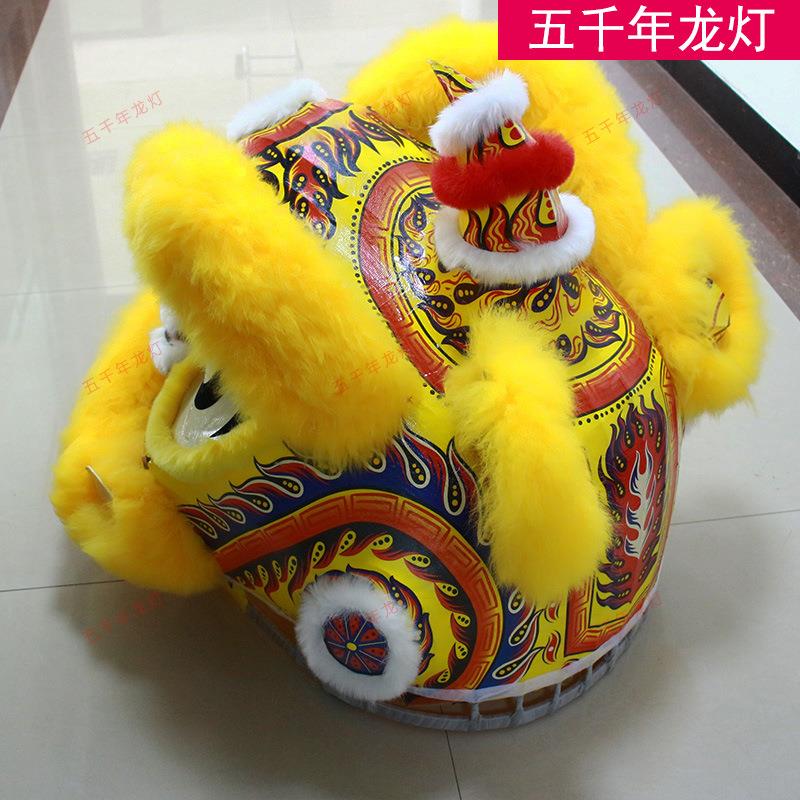 黄摆色南狮子龙头羊毛南狮狮道舞具南狮醒RZN狮舞舞狮道具舞狮件