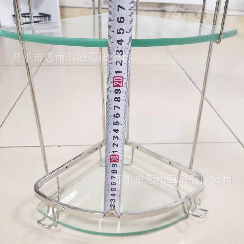 304不锈钢三角置篮双层角SKG篮置物篮浴转篮角架角室卫生间网篮物