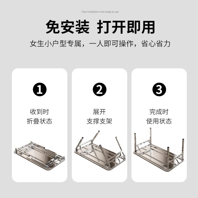 不锈钢折叠桌摆摊BPO户外简易家用吃可饭桌椅长桌方桌餐桌折方叠图片