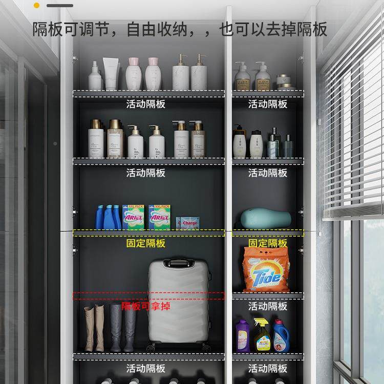 定制物阳台专用柜储物柜飘窗无品牌/收柜杂柜子立柜晒实木防纳水