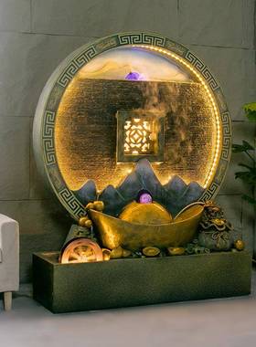 大型中tb-70548式喷水幕墙流水墙开屏风室客厅大型业泉景观造景摆