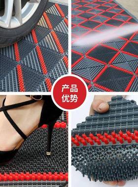 室外门口进门地防滑脚垫酒店垫PDD10207入蹭门垫商用塑料土户镂空