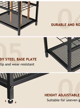 花园庭院金属储具物林收纳工农具车拖把架83055子家用园户外