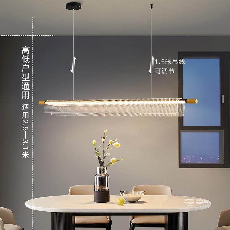 极现代约简轻奢餐厅吊灯餐厅长吊灯创意个性设计感高端简约氛围简