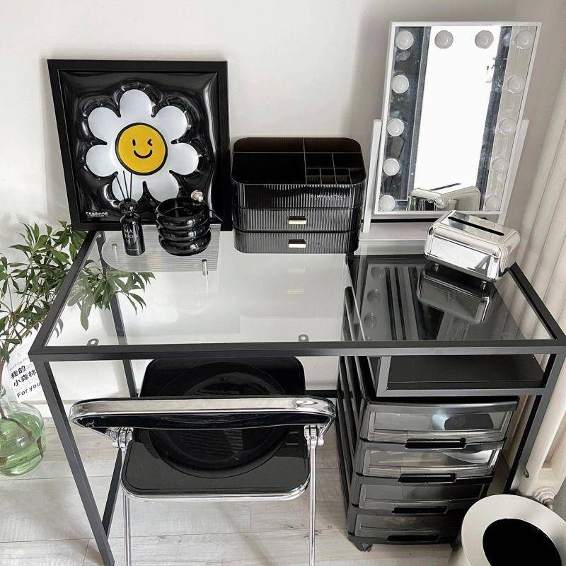 妆台舍卧室简约家用梳书桌WBU小户女生网宿型红桌子in