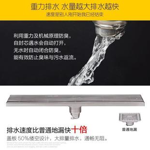 304厚特地漏房淋浴排长水槽不锈钢长形淋浴大排量格栅条GNB防臭地