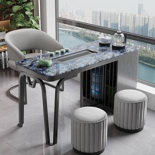 阳台茶桌椅组合家用轻代奢现简感板小型岩泡茶AAE台烧水壶约一体
