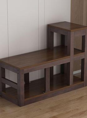 简约粗腿鱼底座架子木高低组实缸合58310架子落架鱼缸上过地滤架