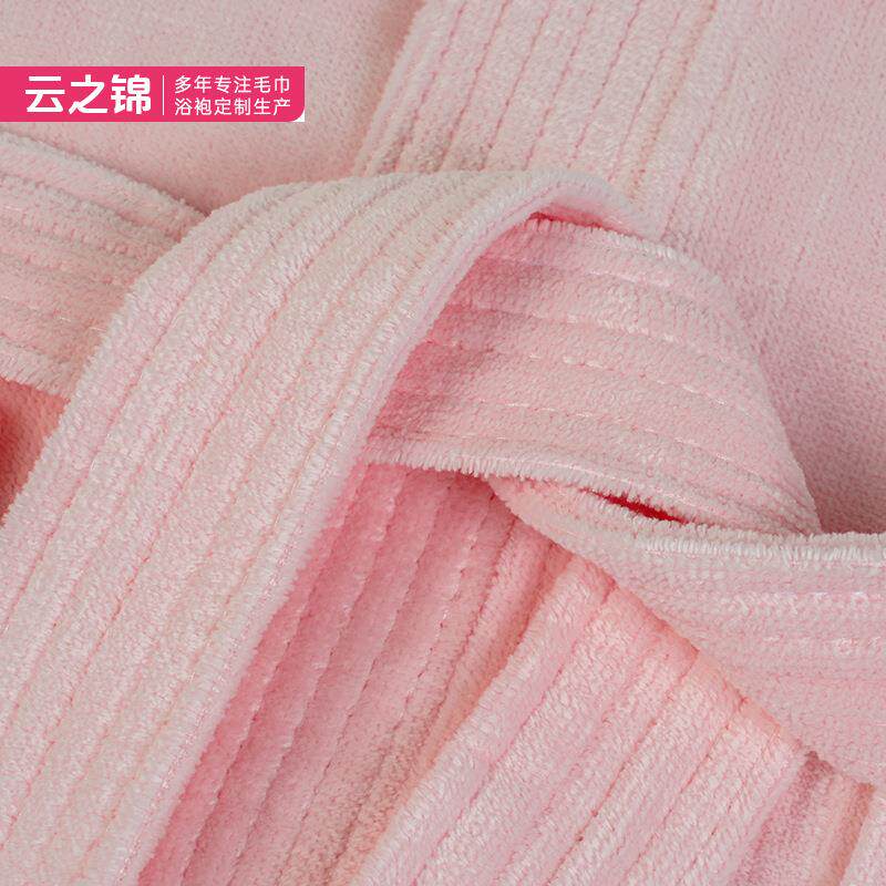 无品牌/软割绒浴袍酒店宾馆纯棉白色柔吸巾水毛料睡袍民宿温泉男