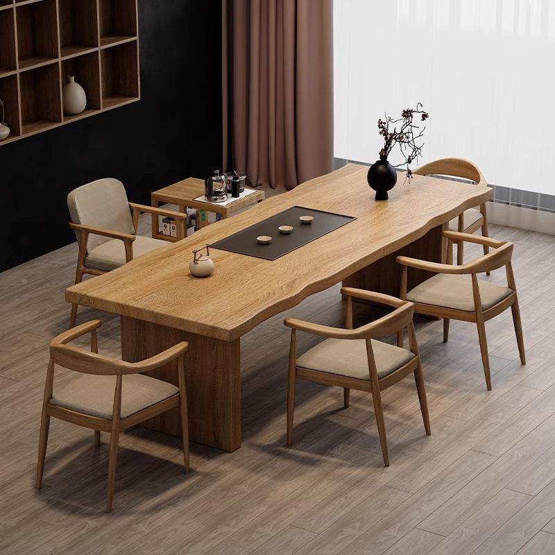 新GAG中式全实木大实桌椅组合板茶茶台客厅原木茶几木泡茶桌轻奢,商业/办公家具,茶台/茶桌,淘宝优惠券,粉丝福利购,淘宝优惠卷