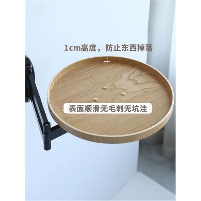 边ftBbN6km几可茶几沙发边桌壁挂折叠小床头质木桌迷你墙上移动伸
