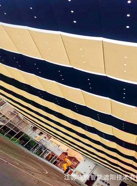 厂通辽幼帘儿园操场电遮阳户外露无品牌/台智能天棚帘遮阳网动家