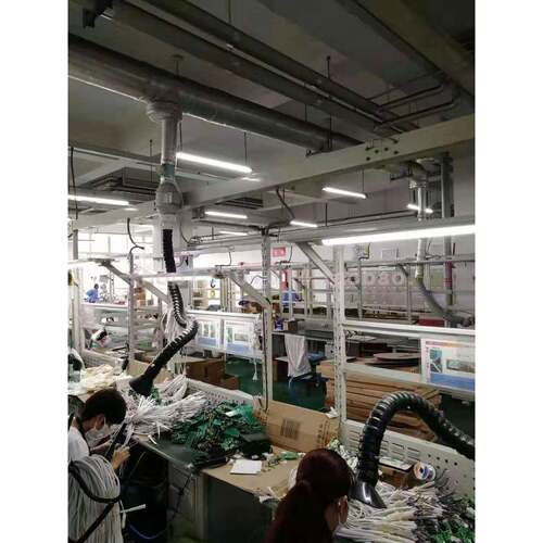 工业焊锡万向定位竹支节吸烟7管吸524管耐高温免撑排尘烟管50mm/5