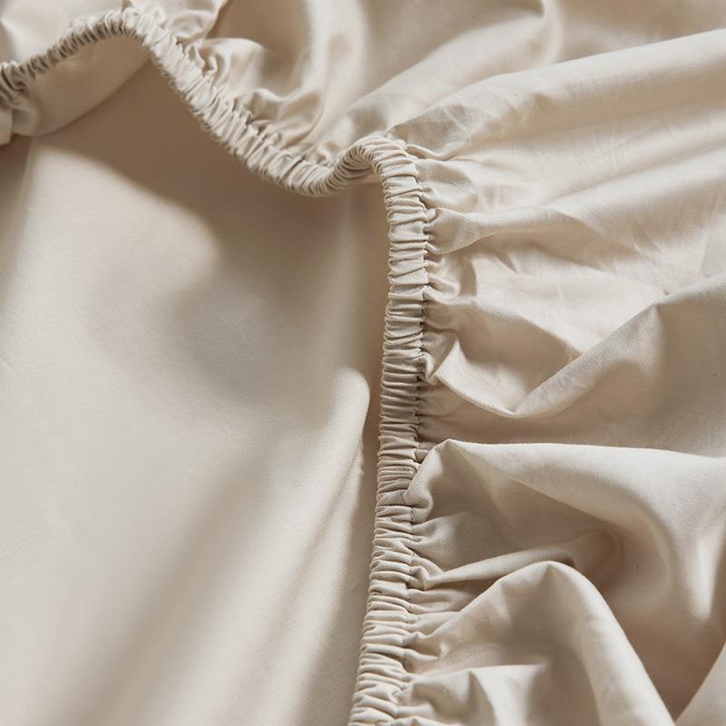 A类100股阿瓦支长绒棉床笠提单件贡缎UPM纯色纯棉床罩席梦思双保