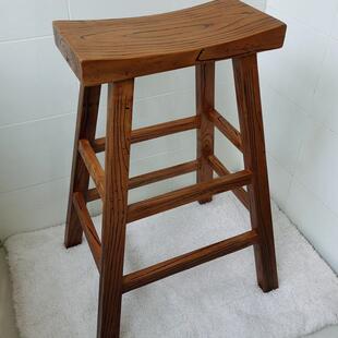量独板老榆木凳子马鞍36204凳批实木条榫仿古怀旧卯凹面凳餐桌椅