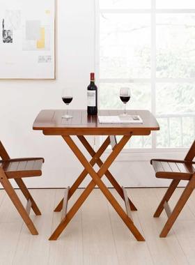 家用吃正外方形餐桌简易饭便携饭桌小方桌户AL101074宿舍桌子折叠