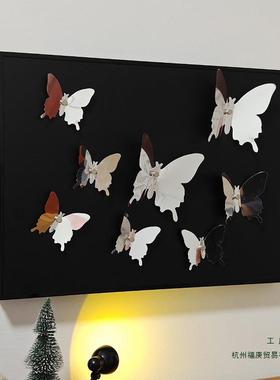 立蝴蝶磁16404吸总电箱装饰画弱电箱遮挡开关表挂画中古风轻奢免