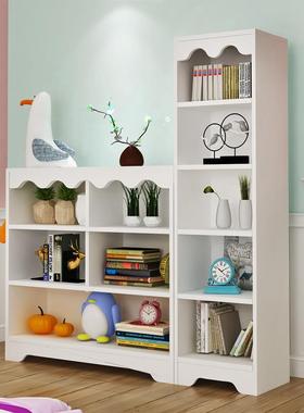 约现代学16265物生落简地置架书物柜书架实木儿童书架收纳柜家用