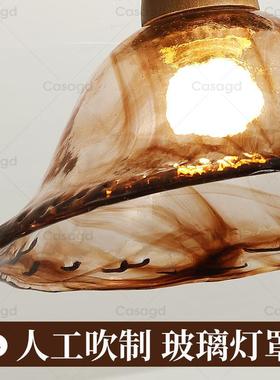 复古过道餐灯吸顶灯厅玄关玻阳台家用大调65753门口入户灯衣帽间