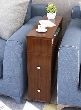 边几边角客厅边柜沙发桌窄柜扶手角几60962可移夹动缝隙缝茶角几