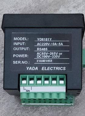 雅达电智能数显表YD818相1单相全电量Y多功表三智能GCF电压电子流