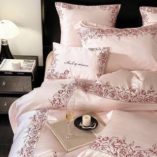 100S天丝绒长棉床单件套被套睡四轻奢2裸025新88757款床上用品