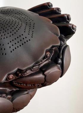 螃蟹茶宠漏原矿紫陶一体滤器可养茶摆漏件茶滤过滤网过茶DZZT—20