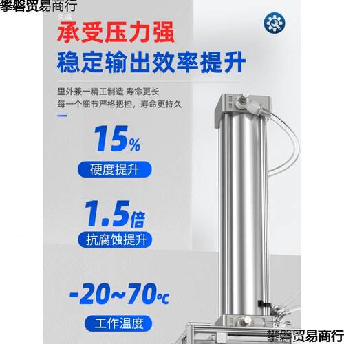 S长C行程标准缓冲气缸大推力配件无品牌/大气动伸缩杆活推杆全薄