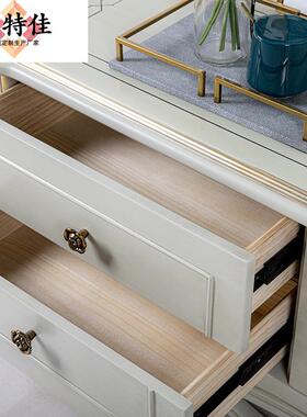 美法奢电视柜实轻木雕花视听柜客厅欧式式复70608古别墅收纳地柜