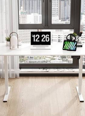 家用电动升桌电脑桌降高度质可调办公学桌木习桌94433电竞桌