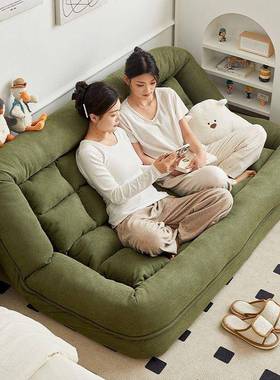 懒人发狗窝可躺可睡双35353人折网叠红榻榻米小发卧室人类沙狗窝