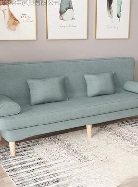 沙发小型OLZ叠易出租户房沙发床两用可折双人简网红客厅布艺懒人