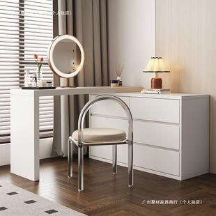 现代约木梳台实斗柜一简体带衣PLO帽架收纳柜多功能转角化妆台妆