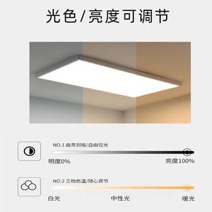 无缝隙客厅灯智能简大气防频约无品牌 闪书L房卧室长方形ED高亮顶