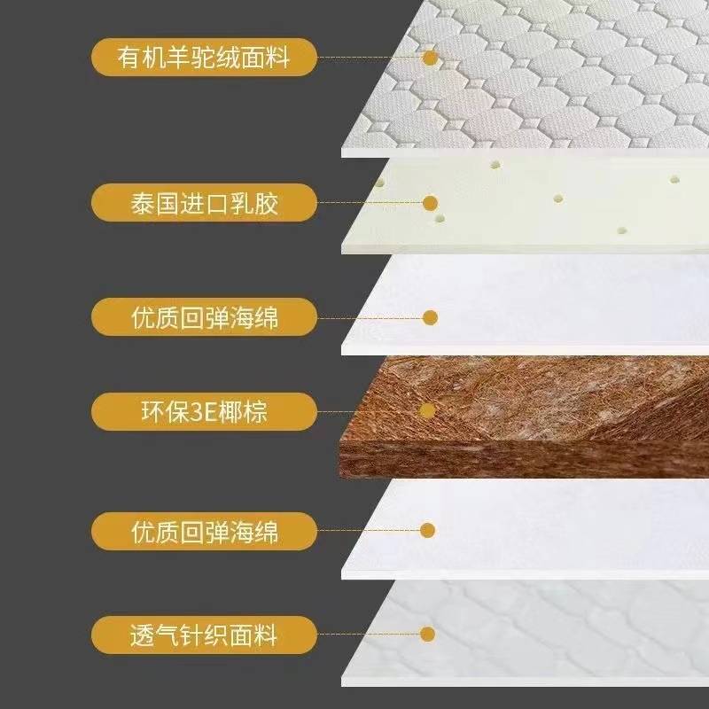 棕垫天然椰棕床垫家用儿童护脊棕榈垫子可制作折叠榻榻米用偏硬垫