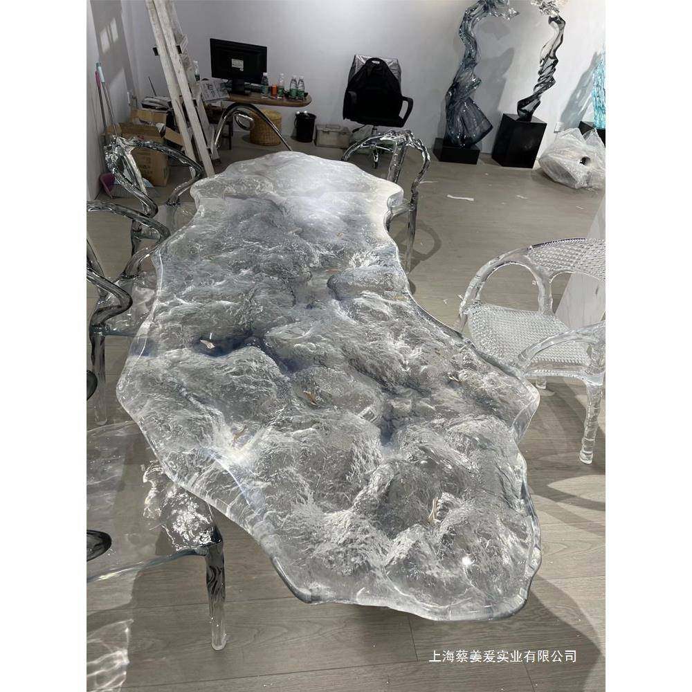 奢透明水晶冰波岛茶树脂桌轻冰山桌子网红亚克力62659水纹茶几冰川茶台,影音电器,DIY配件,淘宝优惠券,粉丝福利购,淘宝优惠卷