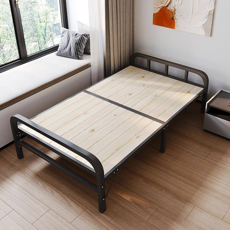 L7叠床板1.2米实木床板家简易加固单F8798H5M折人床双人硬陪护床1