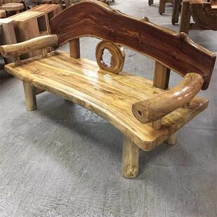 实木发香樟木TFN单形人泡茶椅双三人沙合发椅茶沙几组原木异简约