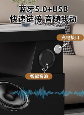 可轻移动茶小户型现代约简边柜奢客厅几意式极简75971新款沙发边