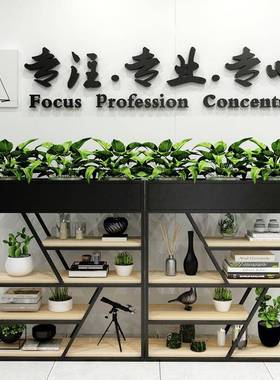 简约绿植餐厅落地花架隔断置物架厅客多65636层书架书办公室房宝