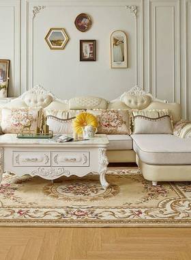 全实木欧式沙发转角组客厅布家具小户合简约VSW布艺科型技贵妃现