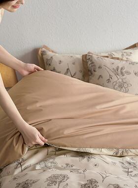 法式A套80支长绒棉床上四件套类全棉印床花被床单纯棉床88359笠新