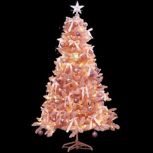 网红植绒粉色圣圣诞无品牌/节树窗诞布置橱1.8米加密圣诞树套餐