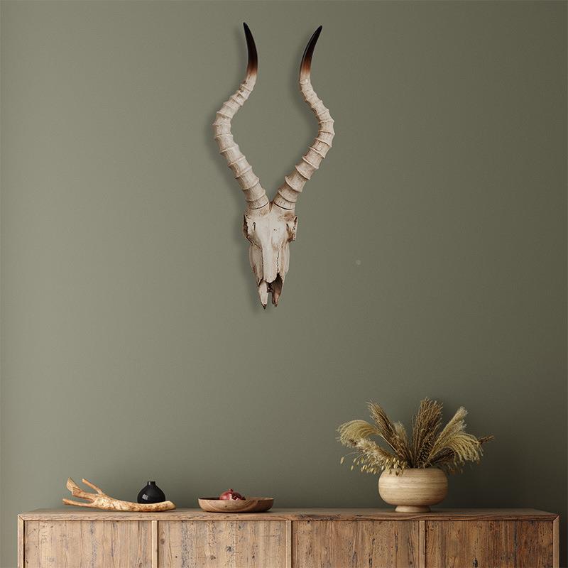 工庆厂直销复古家仿羊真头壁挂节日典居装饰商用场所客厅书房AMT3