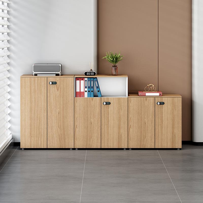 办公室文件柜矮柜物柜木质隔断储密文柜子带码锁件档案资RDC料文