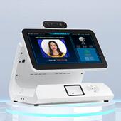 饮消费机公司食堂人脸识学别刷卡机识校饭堂售饭584机餐人脸别