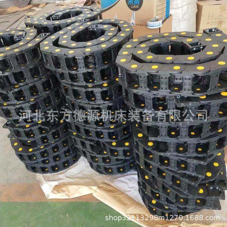 桥厂家直供程尼龙工拖链一拖二桁IYH架机械手增强式塑料拖链