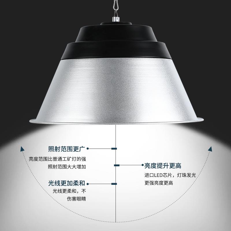 亚明led工矿100瓦工业灯仓库厂JAI房明车间棚天灯200W球场室内照